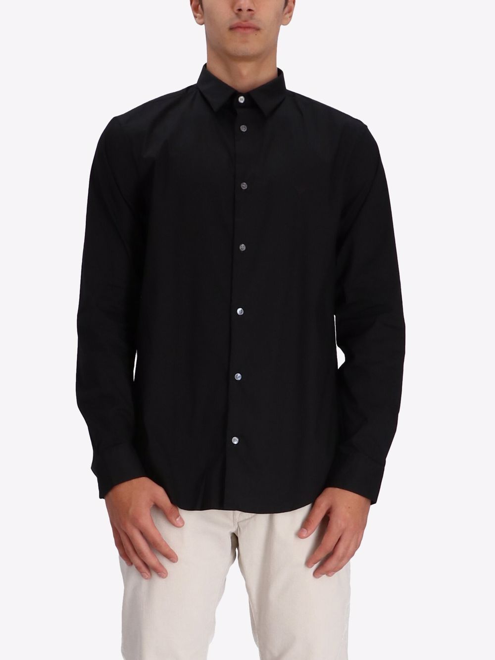 EMPORIO ARMANI Classic Cotton Shirt for Men - FW25