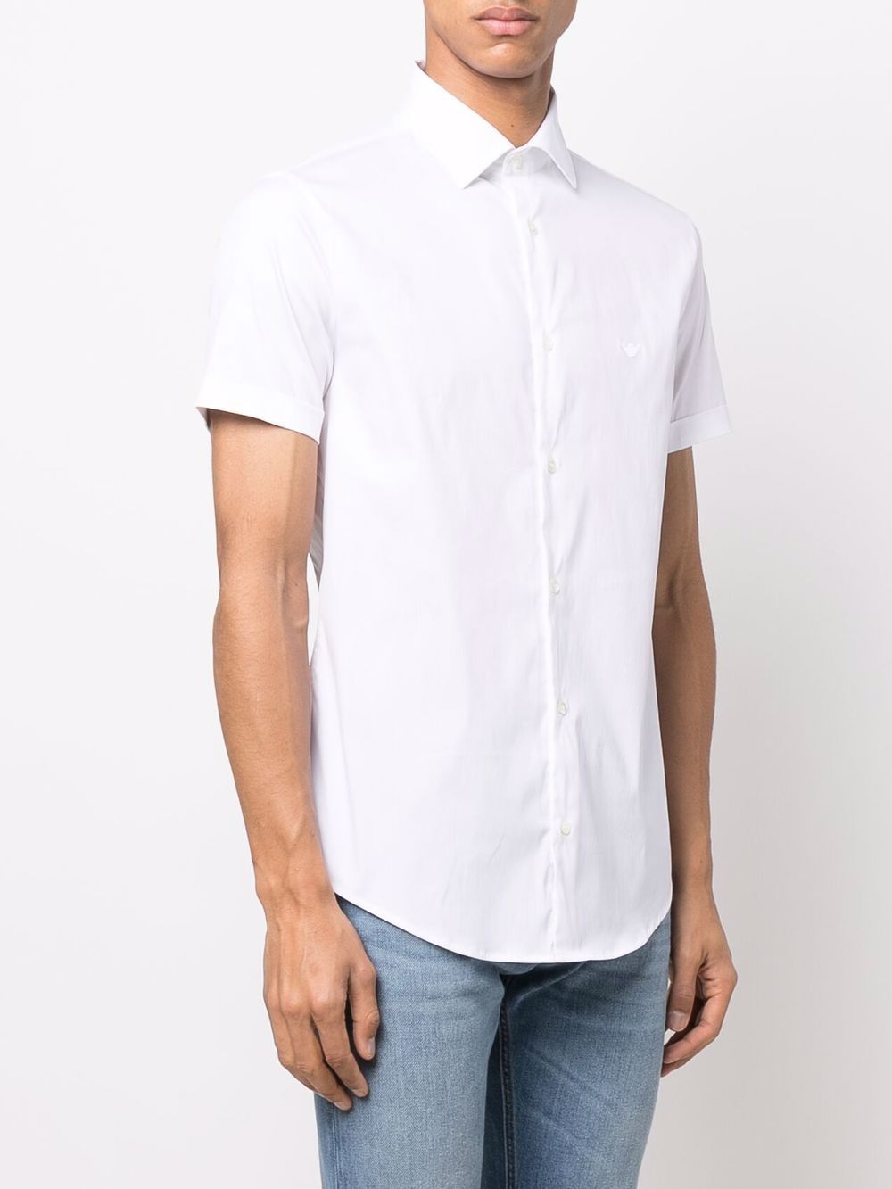 EMPORIO ARMANI Classic Cotton Shirt for Men - Short Sleeves