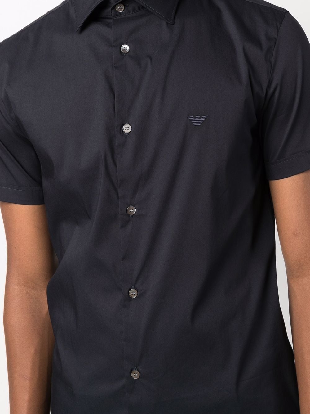 EMPORIO ARMANI Cotton Button-Up Shirt for Men - FW25 Collection