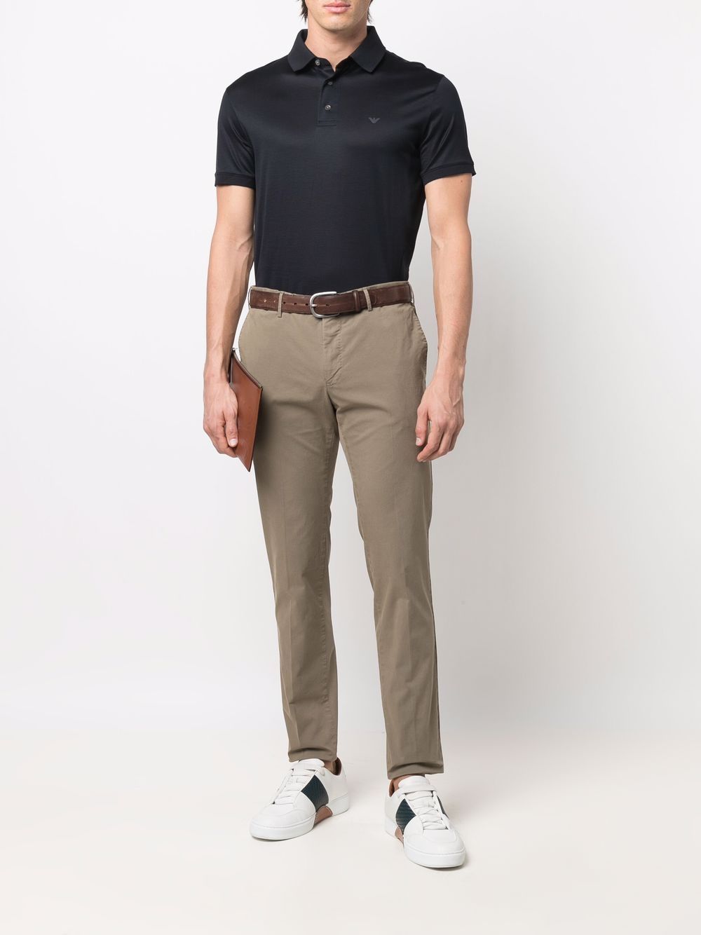 EMPORIO ARMANI Signature Eagle Motif Polo Shirt
