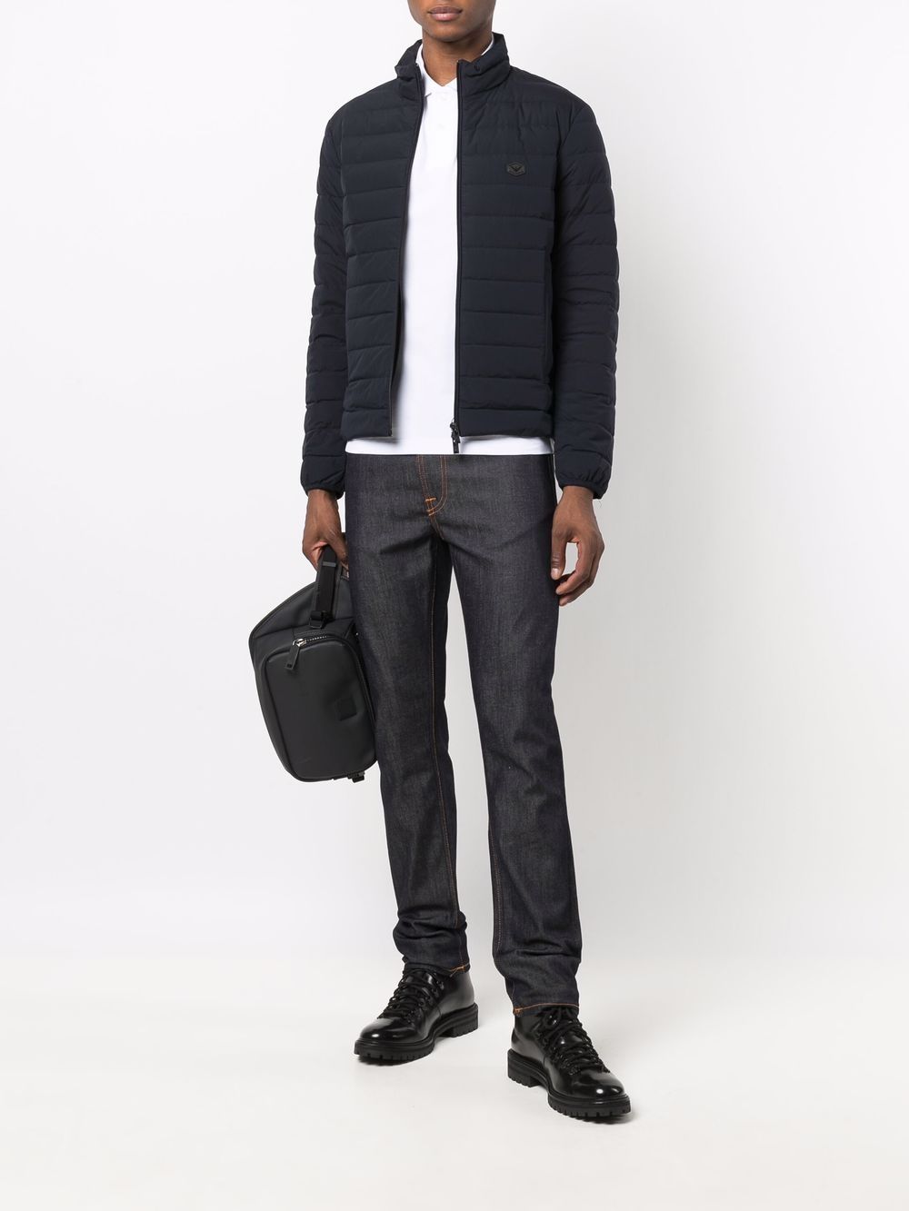 EMPORIO ARMANI Men's Stretch-Cotton Polo Shirt