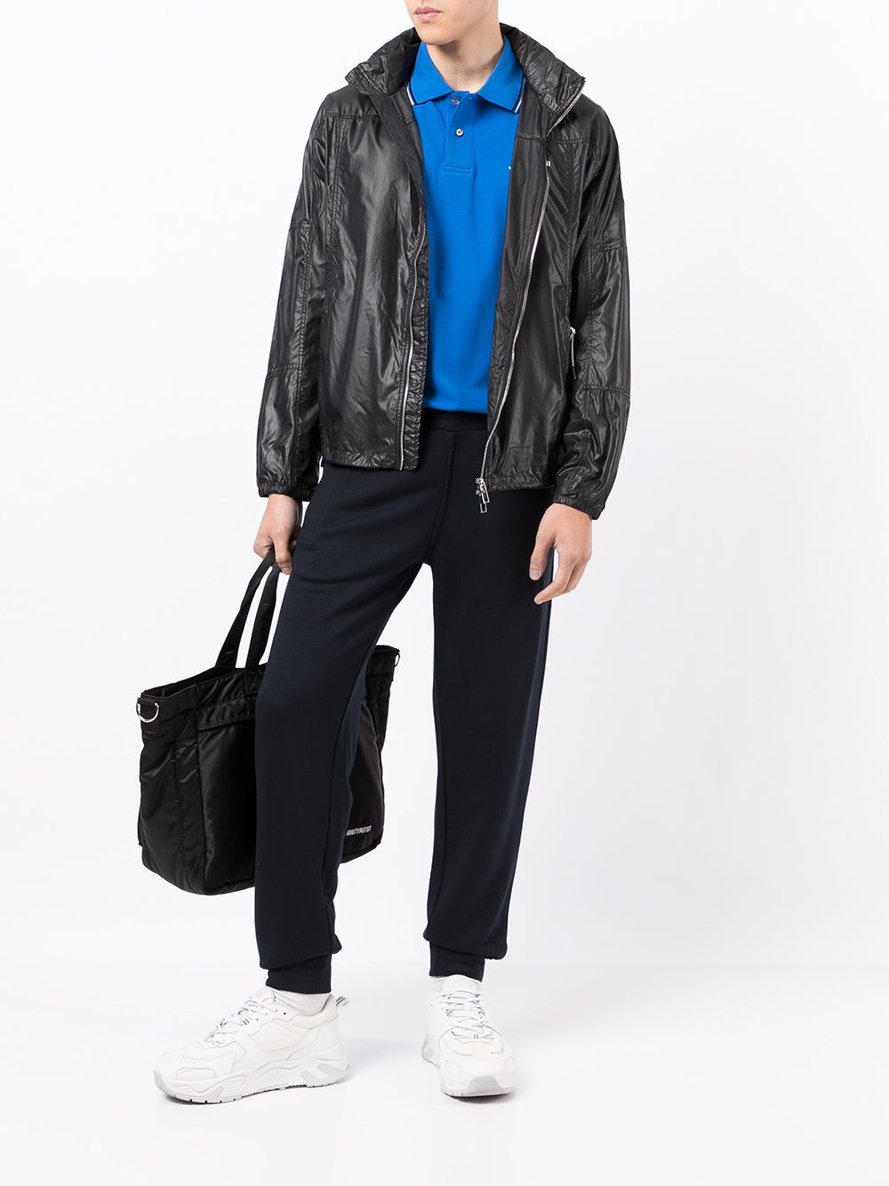 EMPORIO ARMANI Cotton Polo Shirt with Embroidered Logo - Size Available