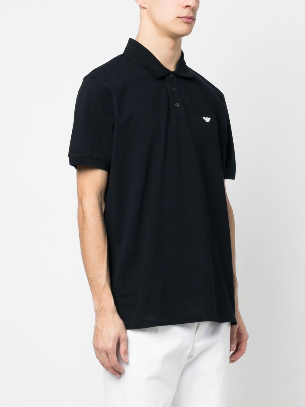 EMPORIO ARMANI Logo Cotton Polo Shirt for Men