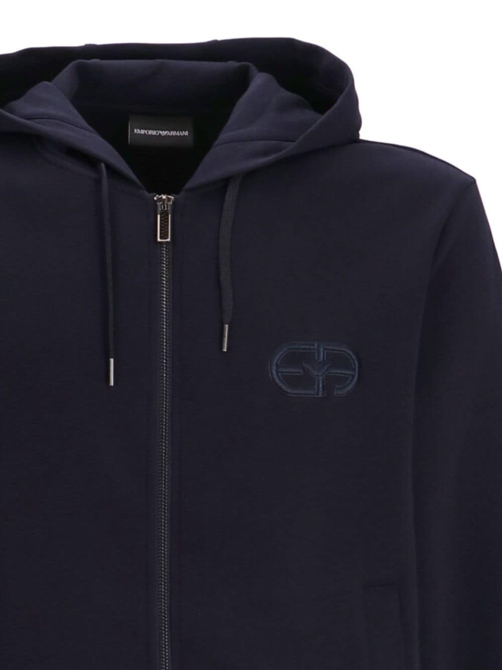 EMPORIO ARMANI Men's Logo Cotton Hoodie - FW25 Collection