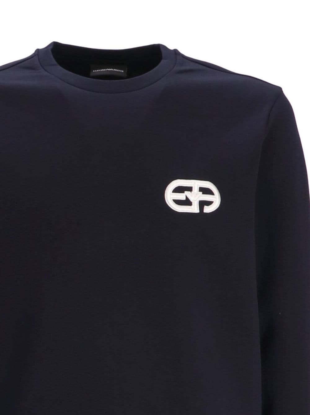 EMPORIO ARMANI Logo Cotton Crewneck Sweatshirt for Men