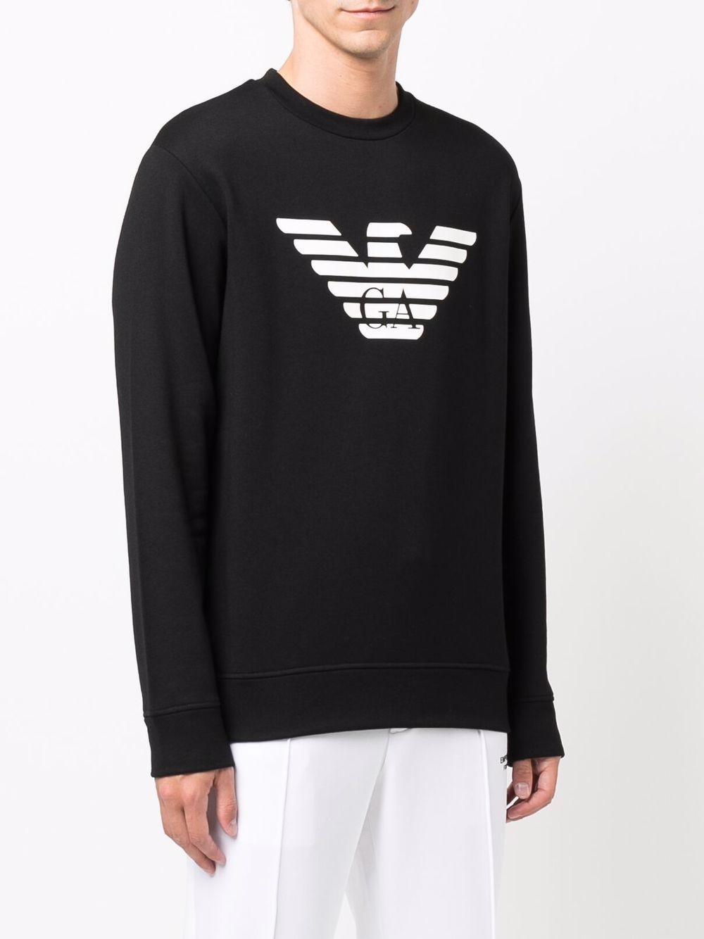 EMPORIO ARMANI Cotton Blend Crewneck Sweatshirt