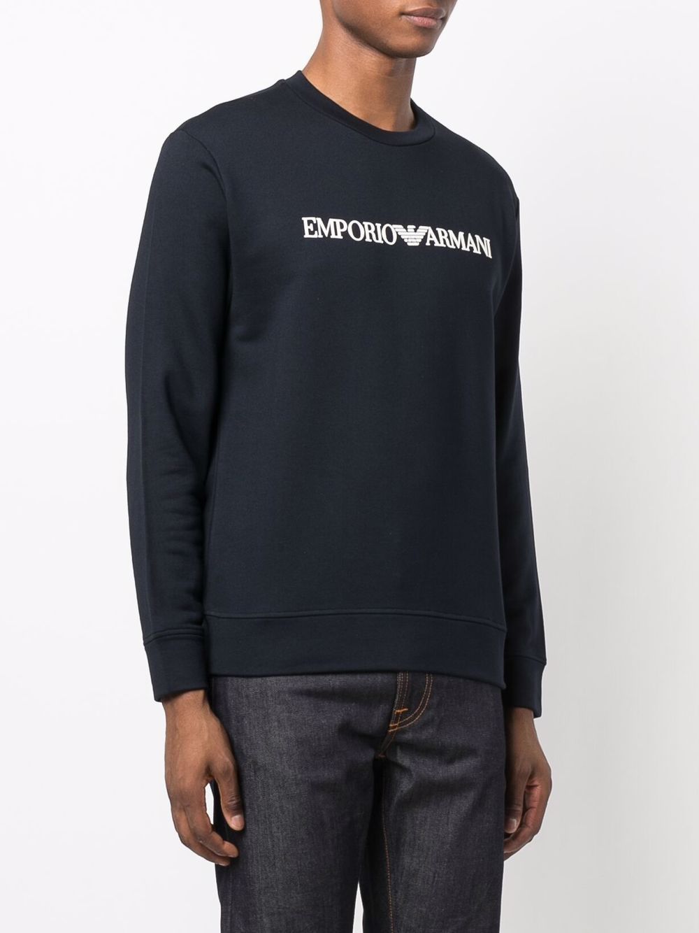 EMPORIO ARMANI Cotton Blend Crewneck Sweatshirt - FW25