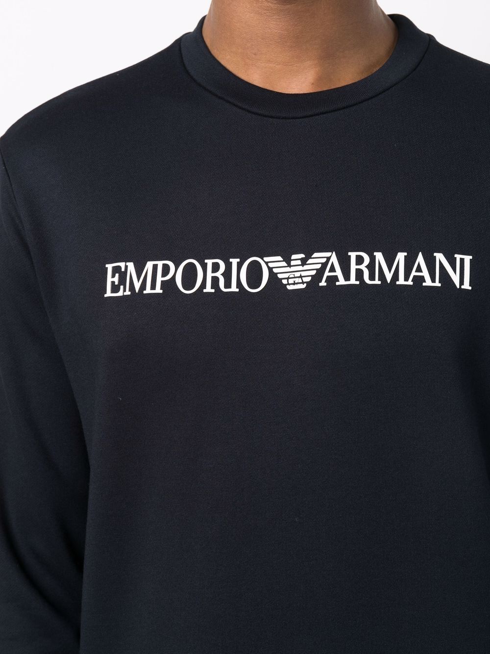 EMPORIO ARMANI Cotton Blend Crewneck Sweatshirt - FW25
