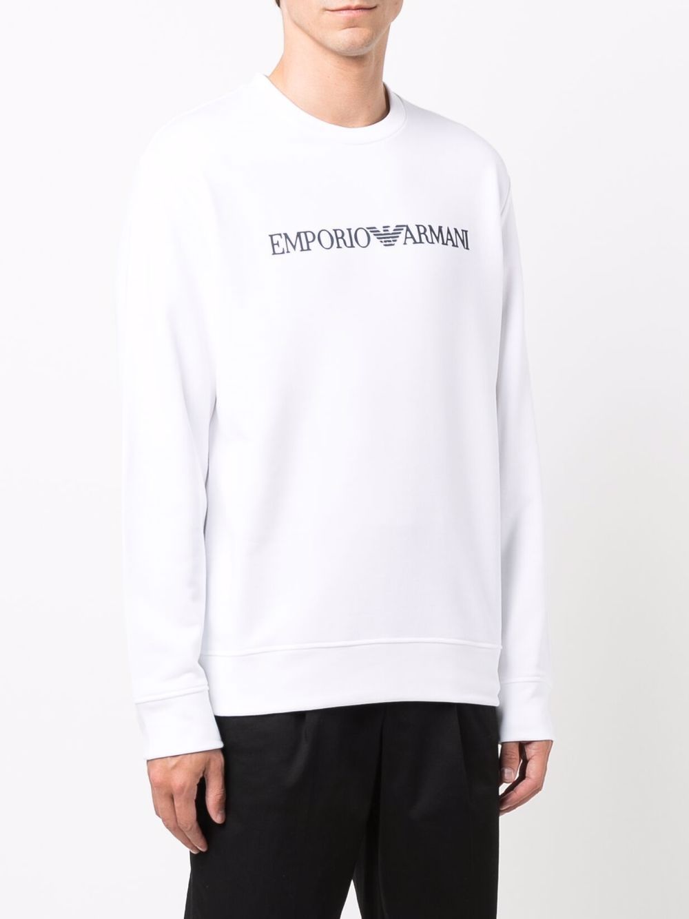 EMPORIO ARMANI Logo Cotton Sweatshirt for Men