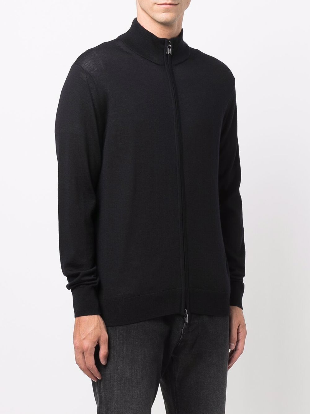 EMPORIO ARMANI High Neck Zipped Cardigan for Men