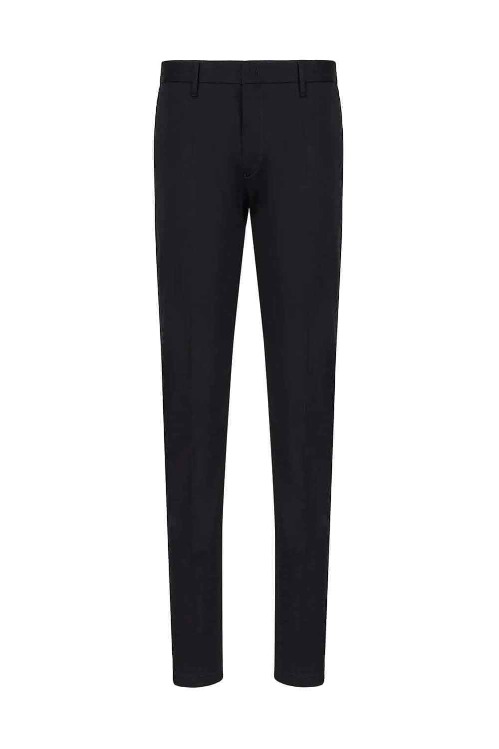 EMPORIO ARMANI Mid Rise Tapered Leg Chinos for Men