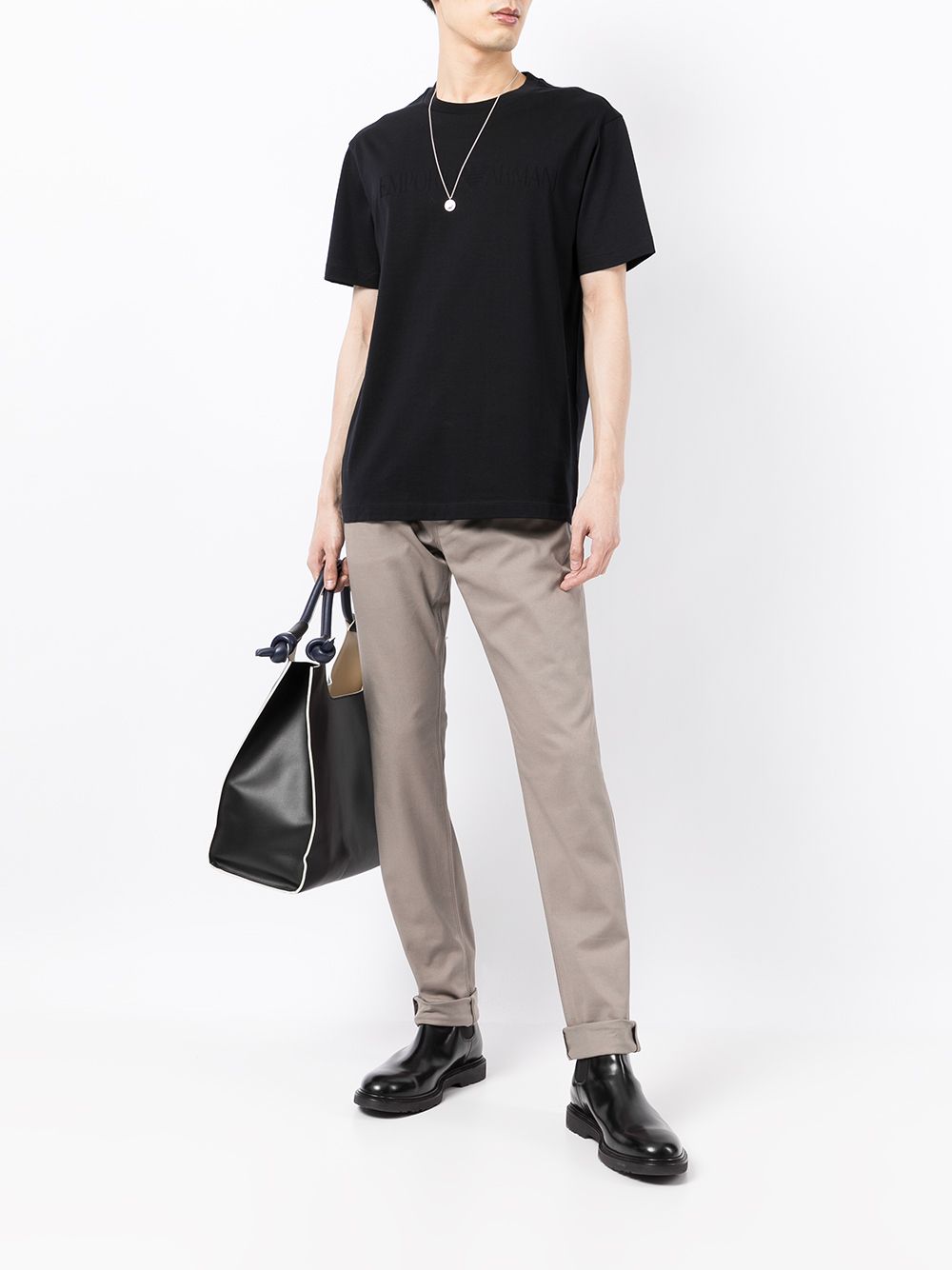 EMPORIO ARMANI Logo Cotton T-Shirt for Men - FW25