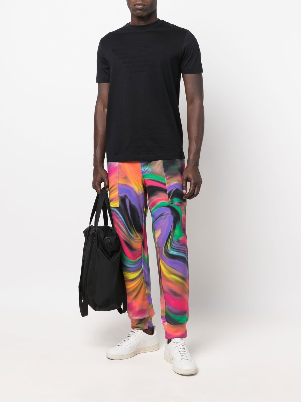 EMPORIO ARMANI Cotton Logo T-Shirt for Men - FW25 Collection