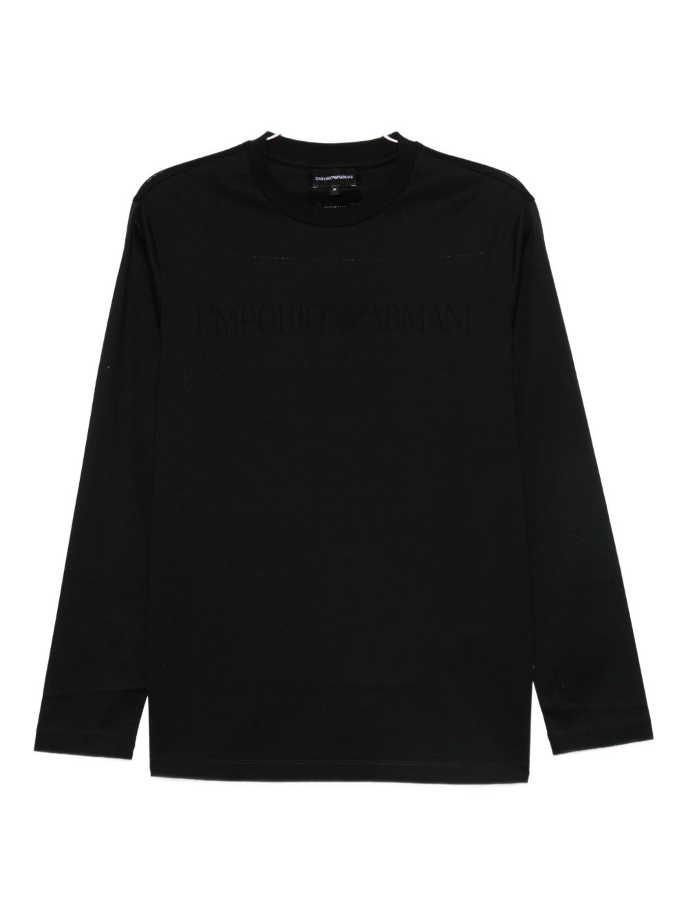 EMPORIO ARMANI Logo Cotton Long Sleeve Crew Neck T-Shirt