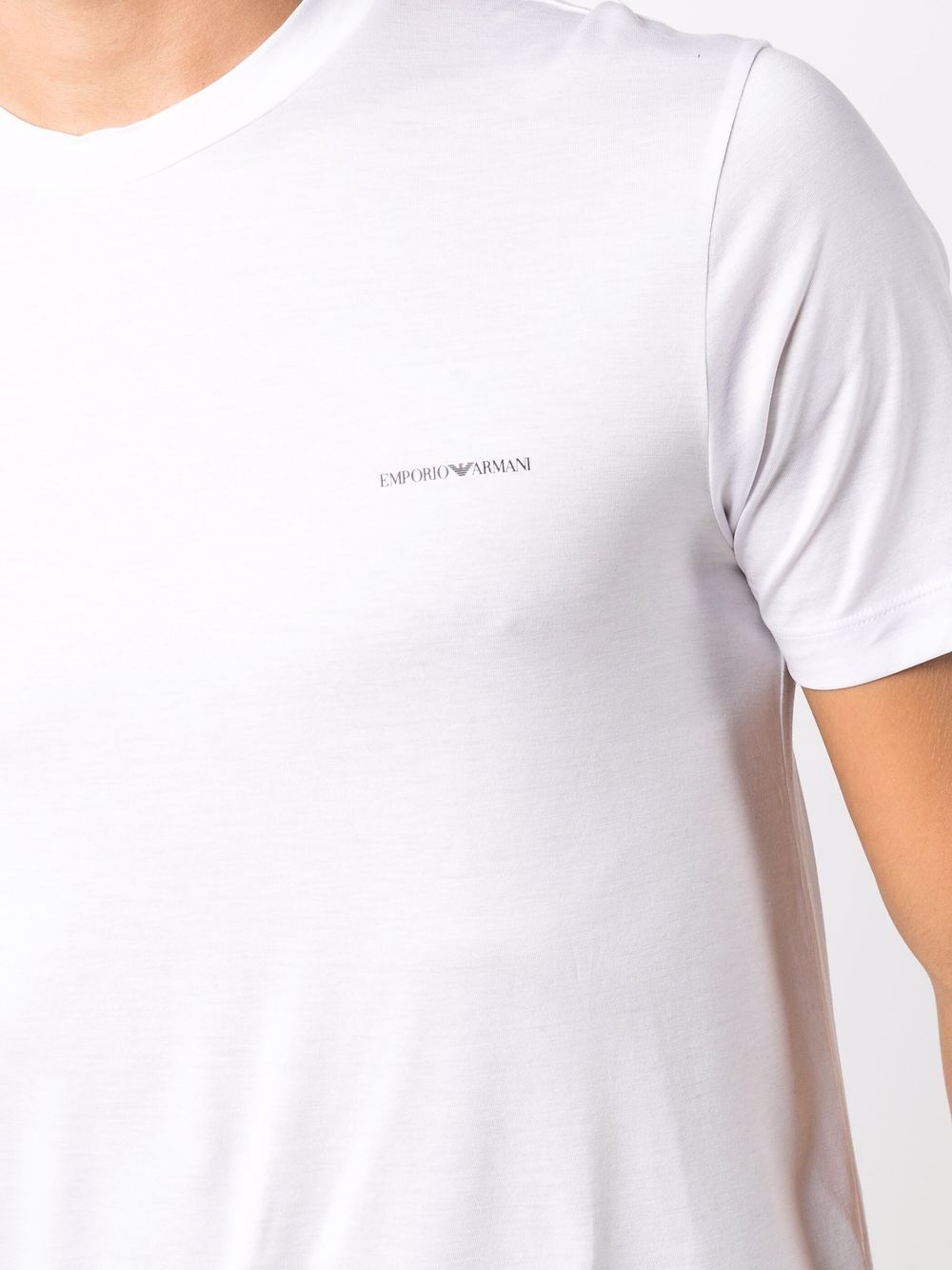 EMPORIO ARMANI Logo Cotton Blend T-Shirt - Men's FW25