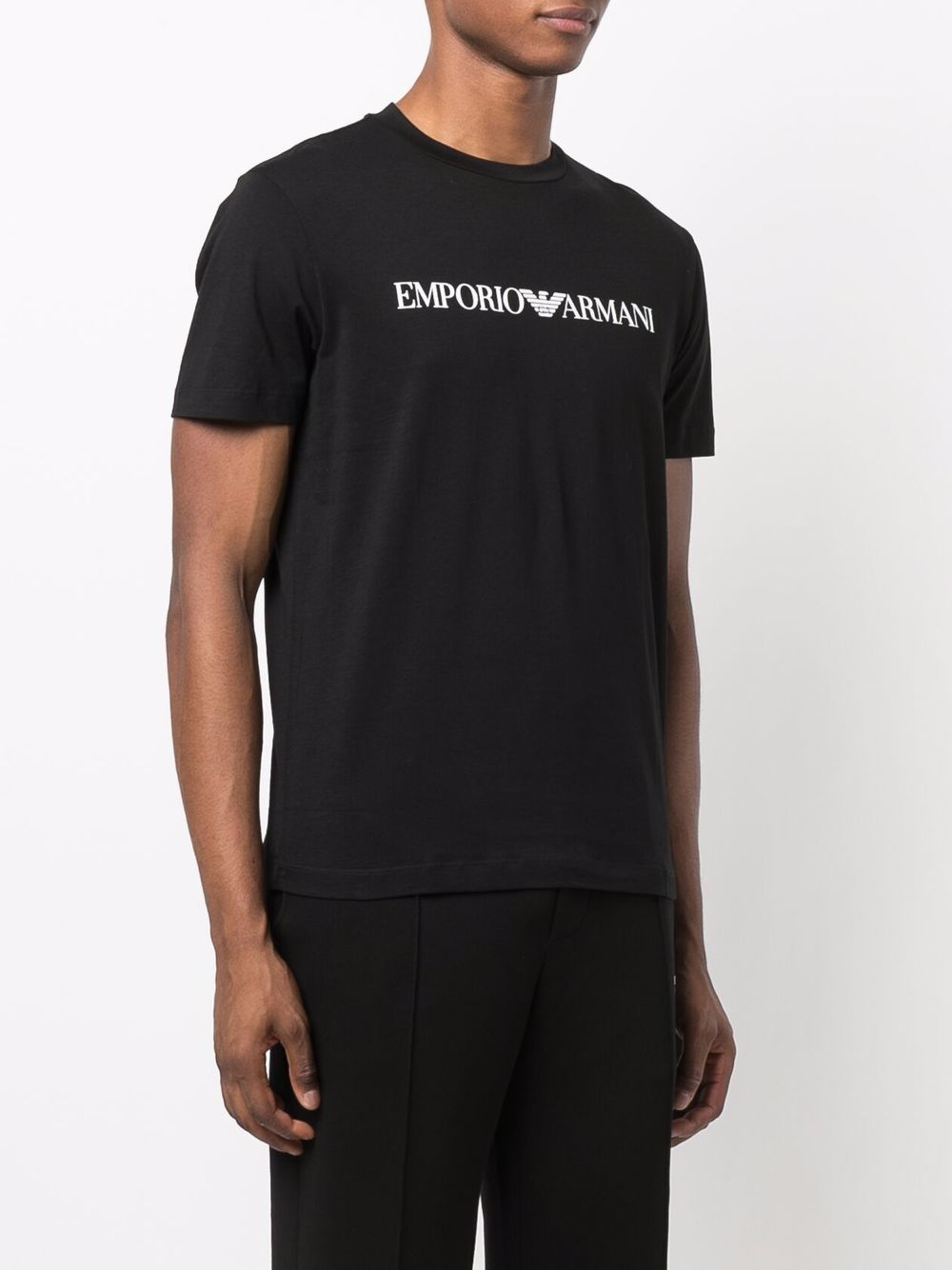 EMPORIO ARMANI Logo Cotton T-Shirt for Men - FW25