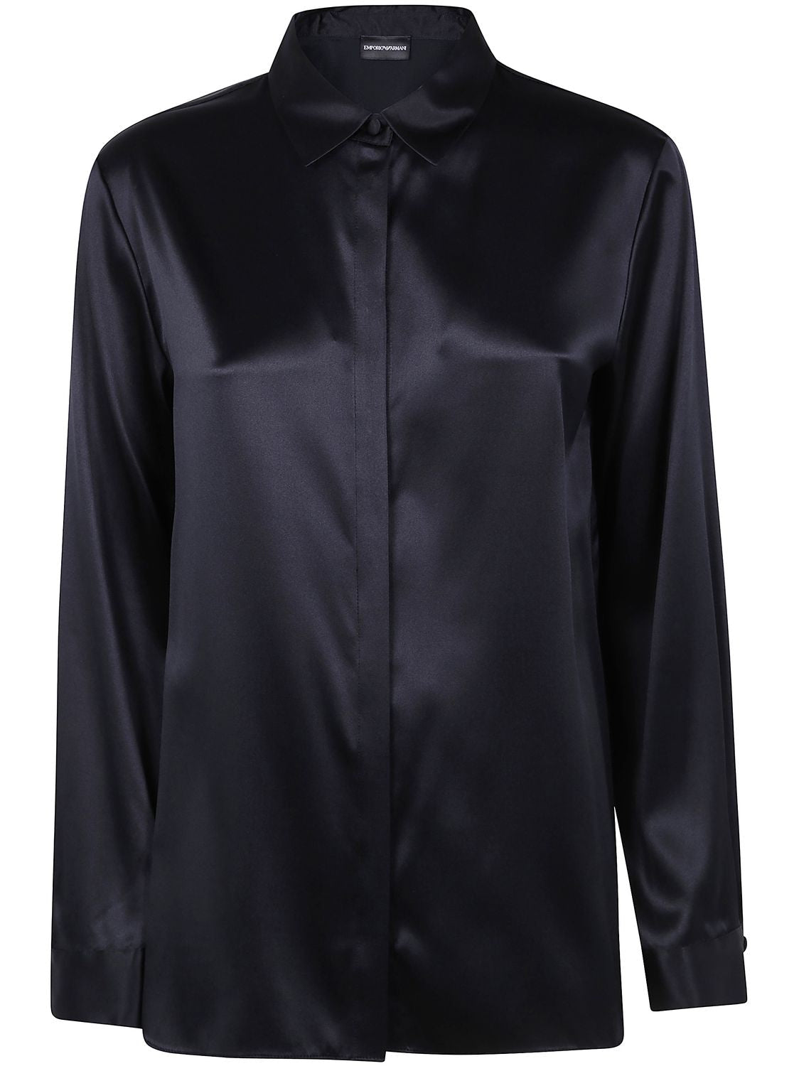 EMPORIO ARMANI Long Sleeved Silk Blend Shirt