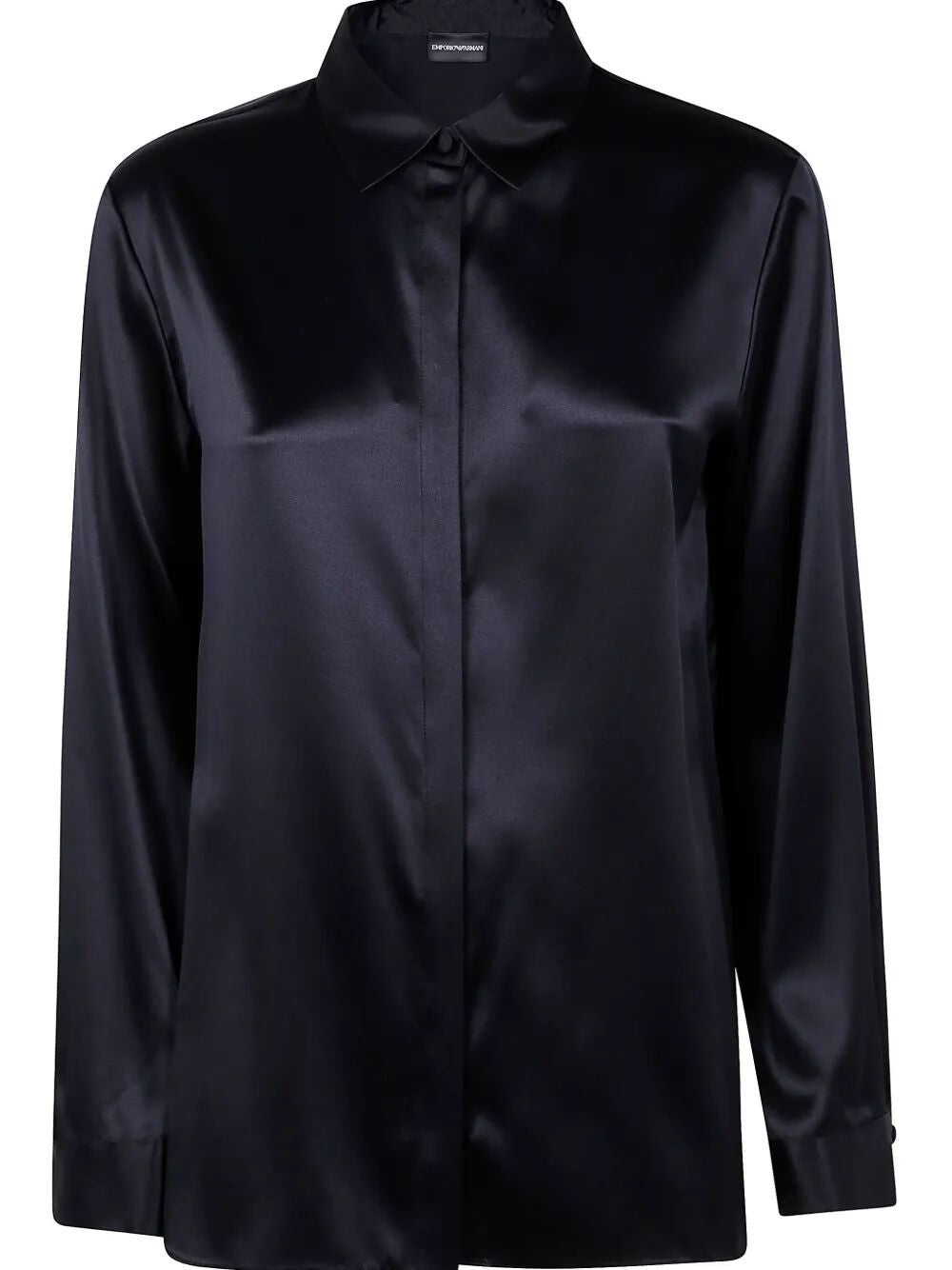EMPORIO ARMANI Long Sleeved Silk Blend Shirt
