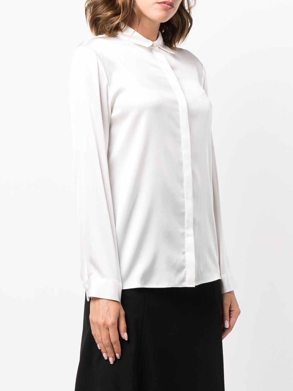 EMPORIO ARMANI Silk Blend Long-Sleeve Shirt