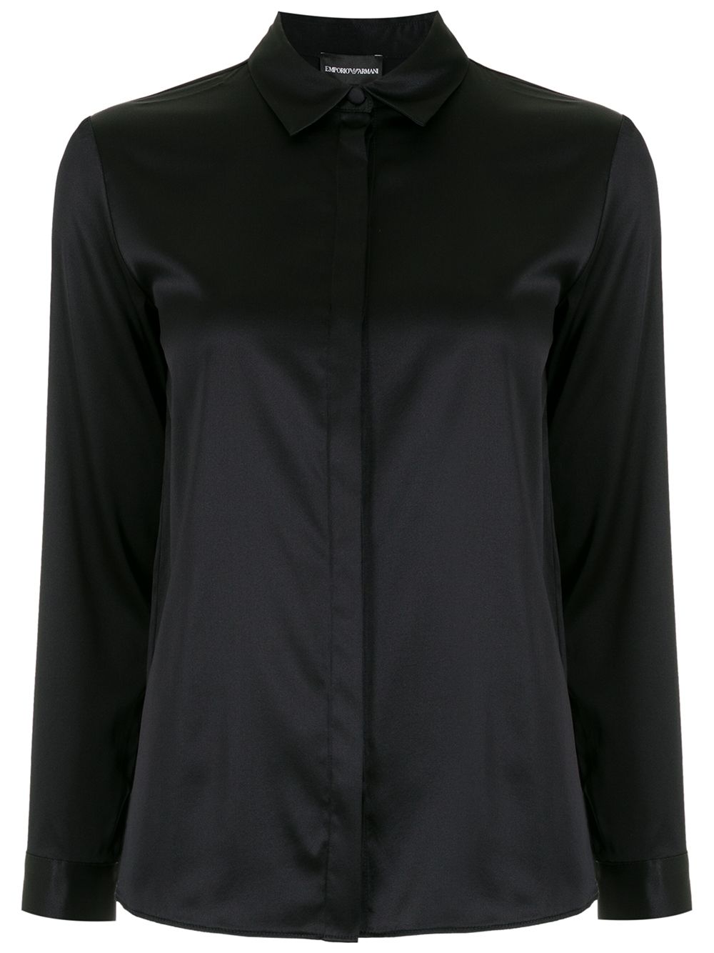 EMPORIO ARMANI Silk Long-Sleeve Shirt