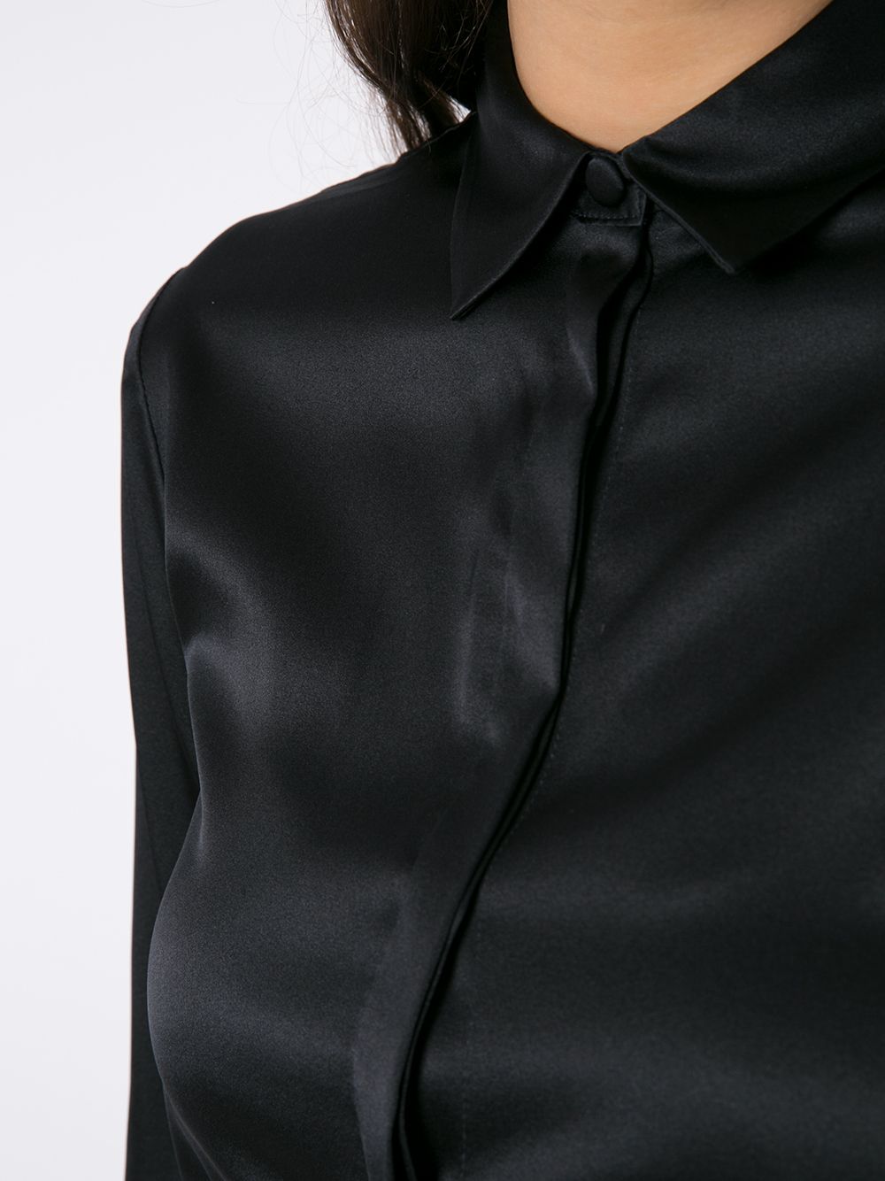 EMPORIO ARMANI Silk Long-Sleeve Shirt