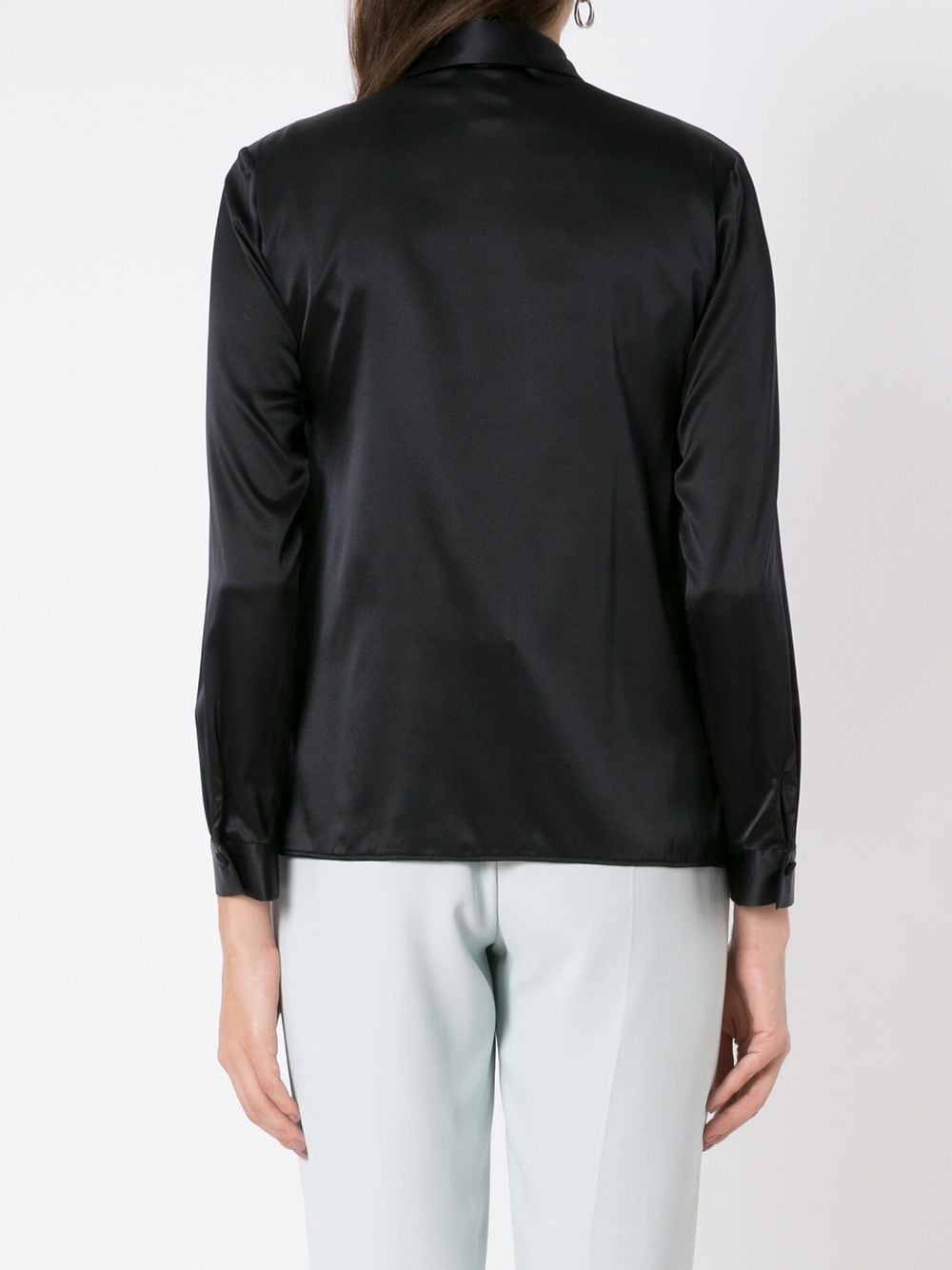 EMPORIO ARMANI Silk Long-Sleeve Shirt