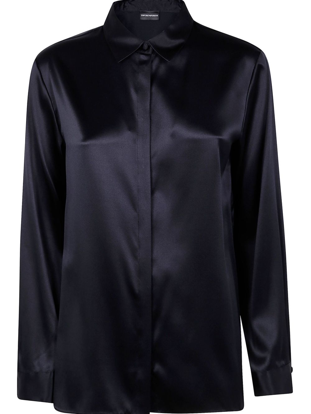 EMPORIO ARMANI Silk Shirt with Front Button Fastening for Women