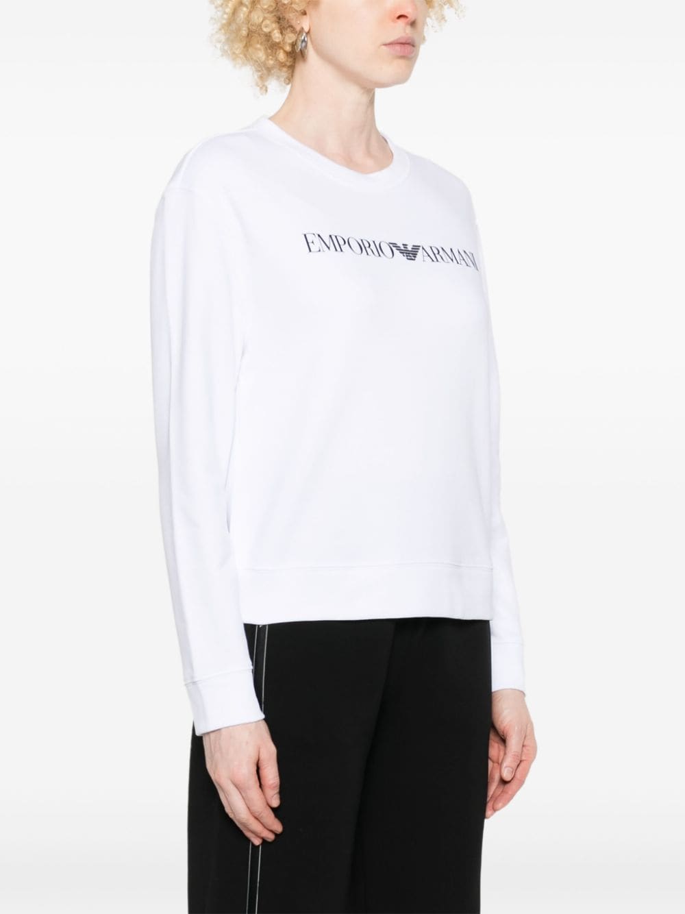 EMPORIO ARMANI Logo Cotton Sweatshirt for Women