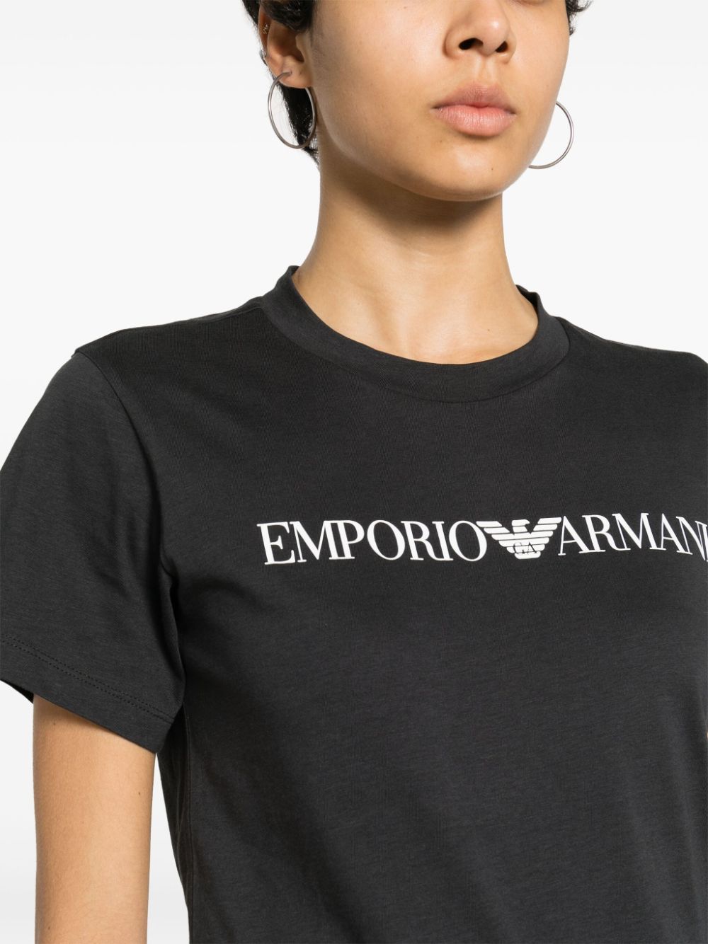 EMPORIO ARMANI Logo Cotton T-Shirt for Women - SS25