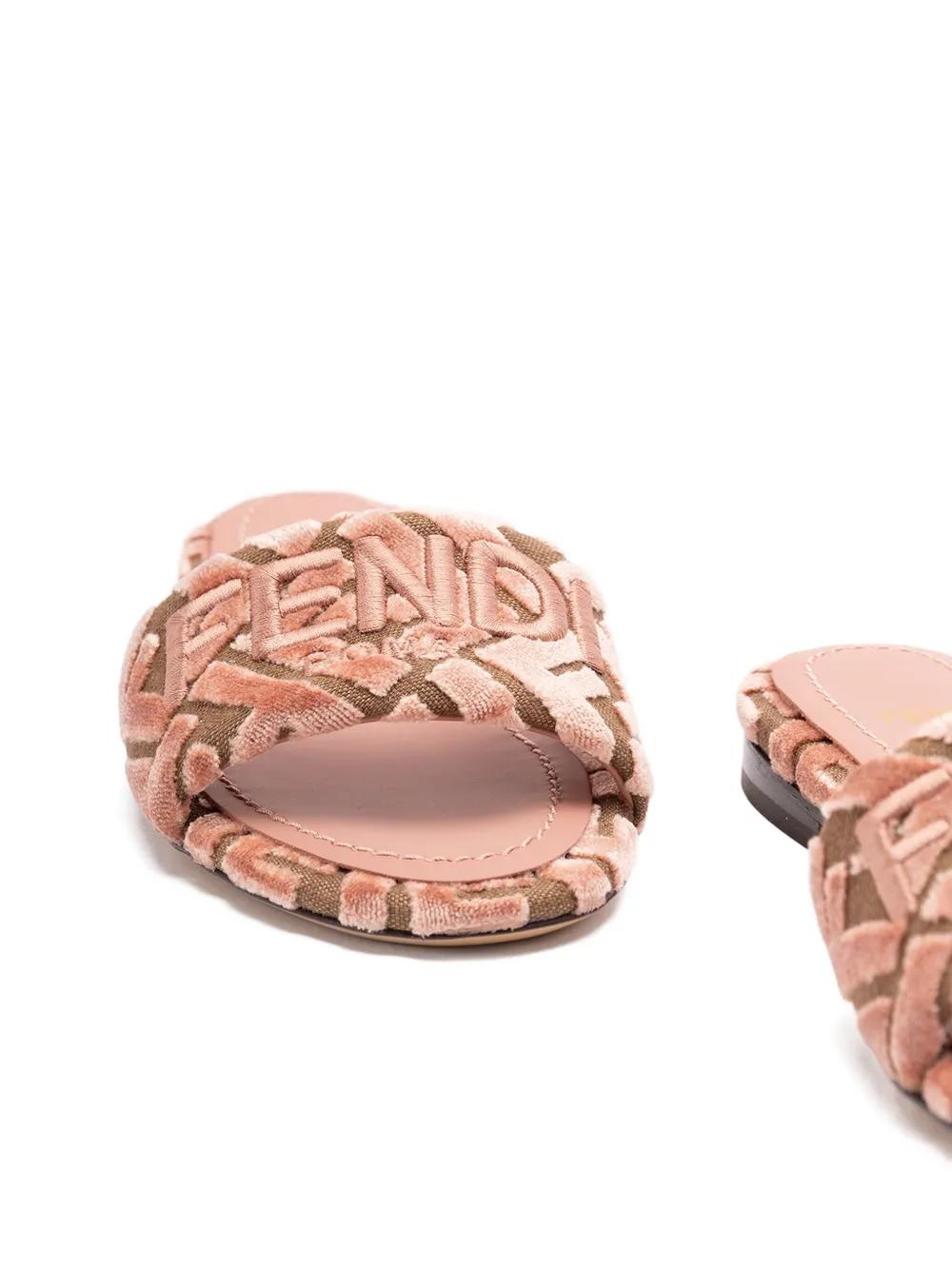 FENDI Sunshine Velvet Sandals for Women