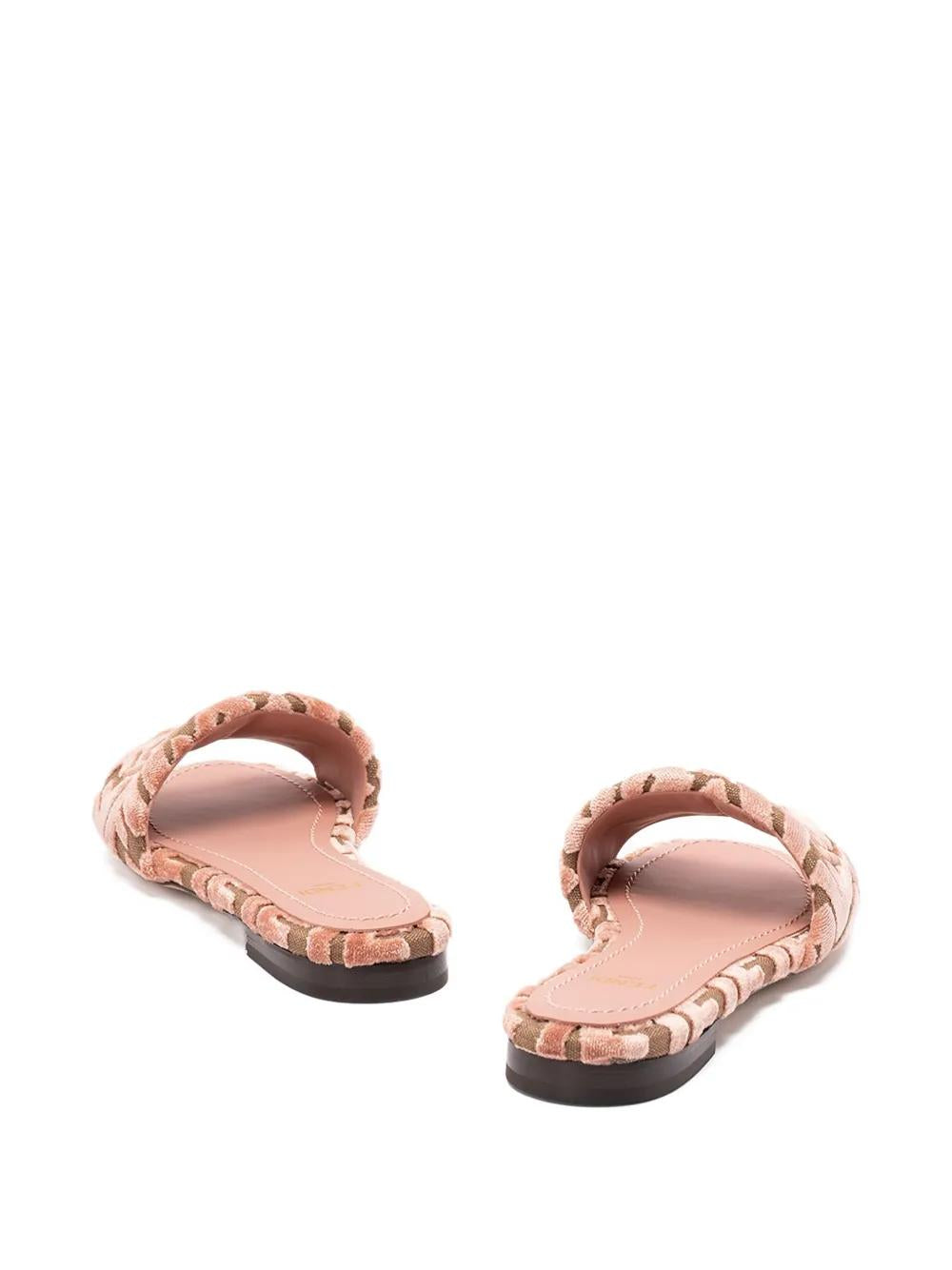 FENDI Sunshine Velvet Sandals for Women