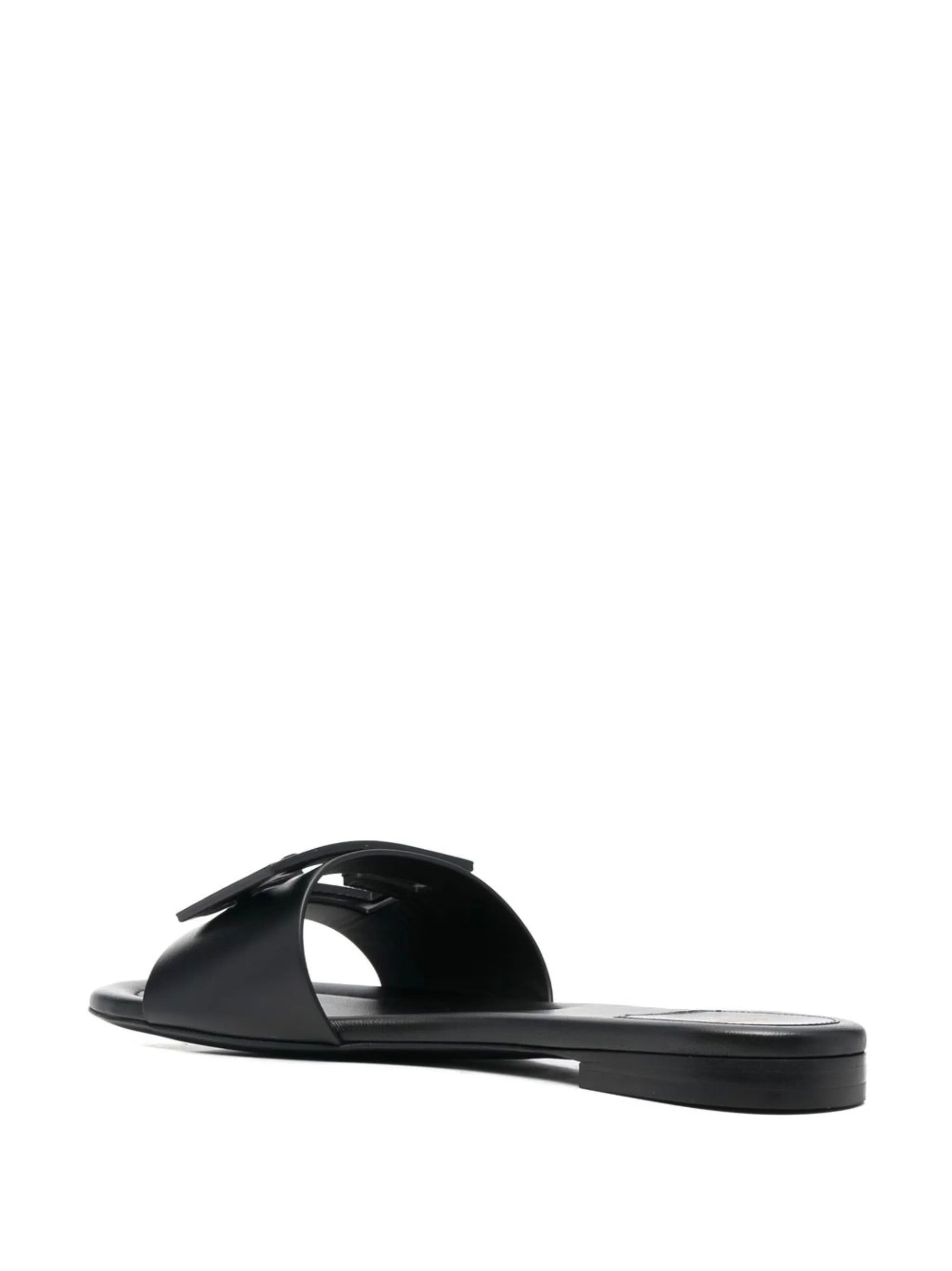 FENDI Wide-Band Slide Sandals with FF Motif