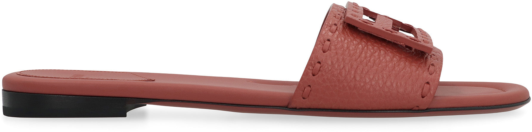 FENDI Leather Slide Sandals