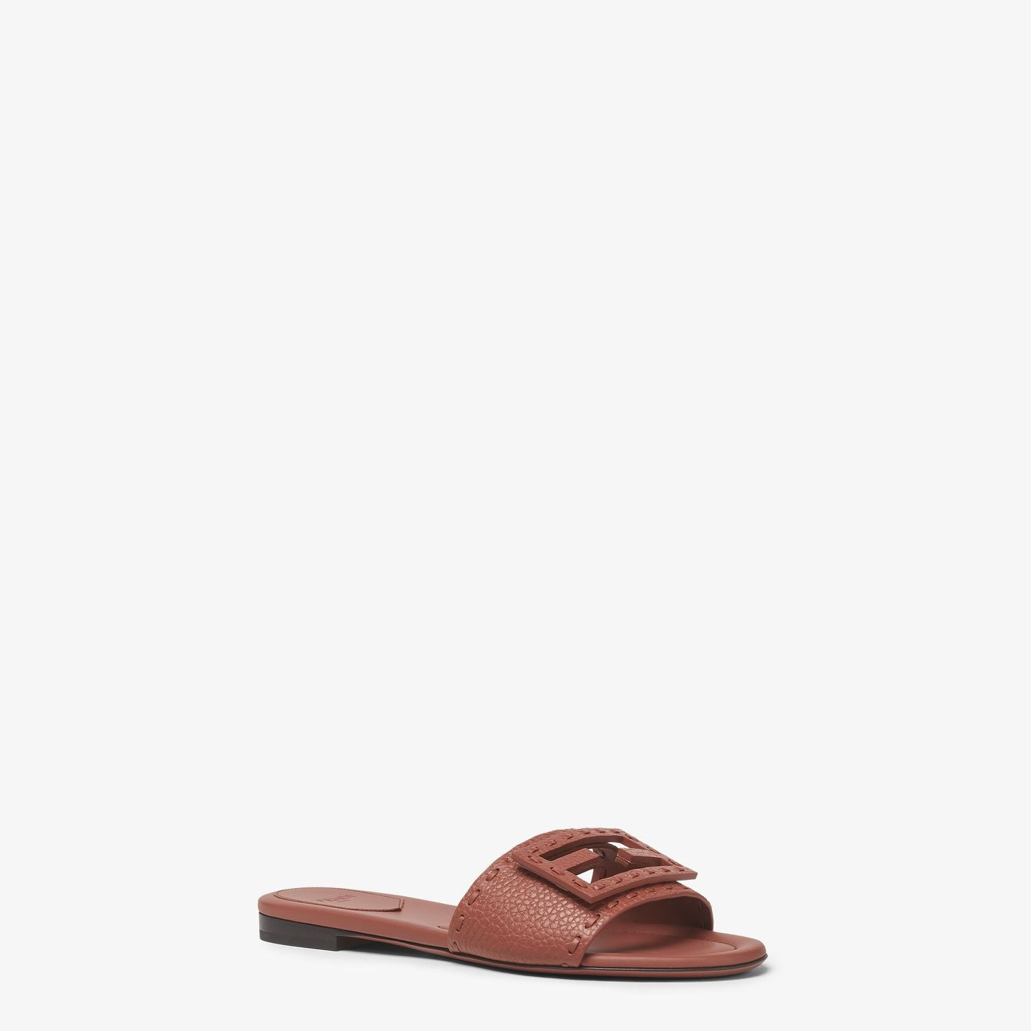 FENDI Leather Baguette Slippers - Sunshine Flat Martellato