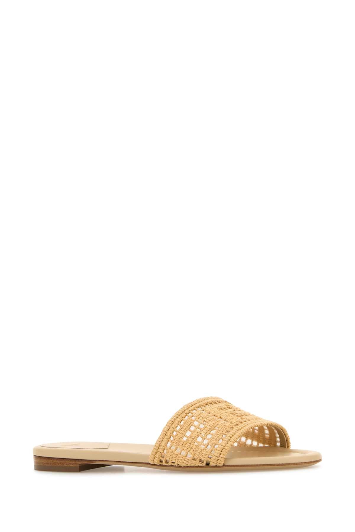 FENDI Raffia Sunshine Slippers
