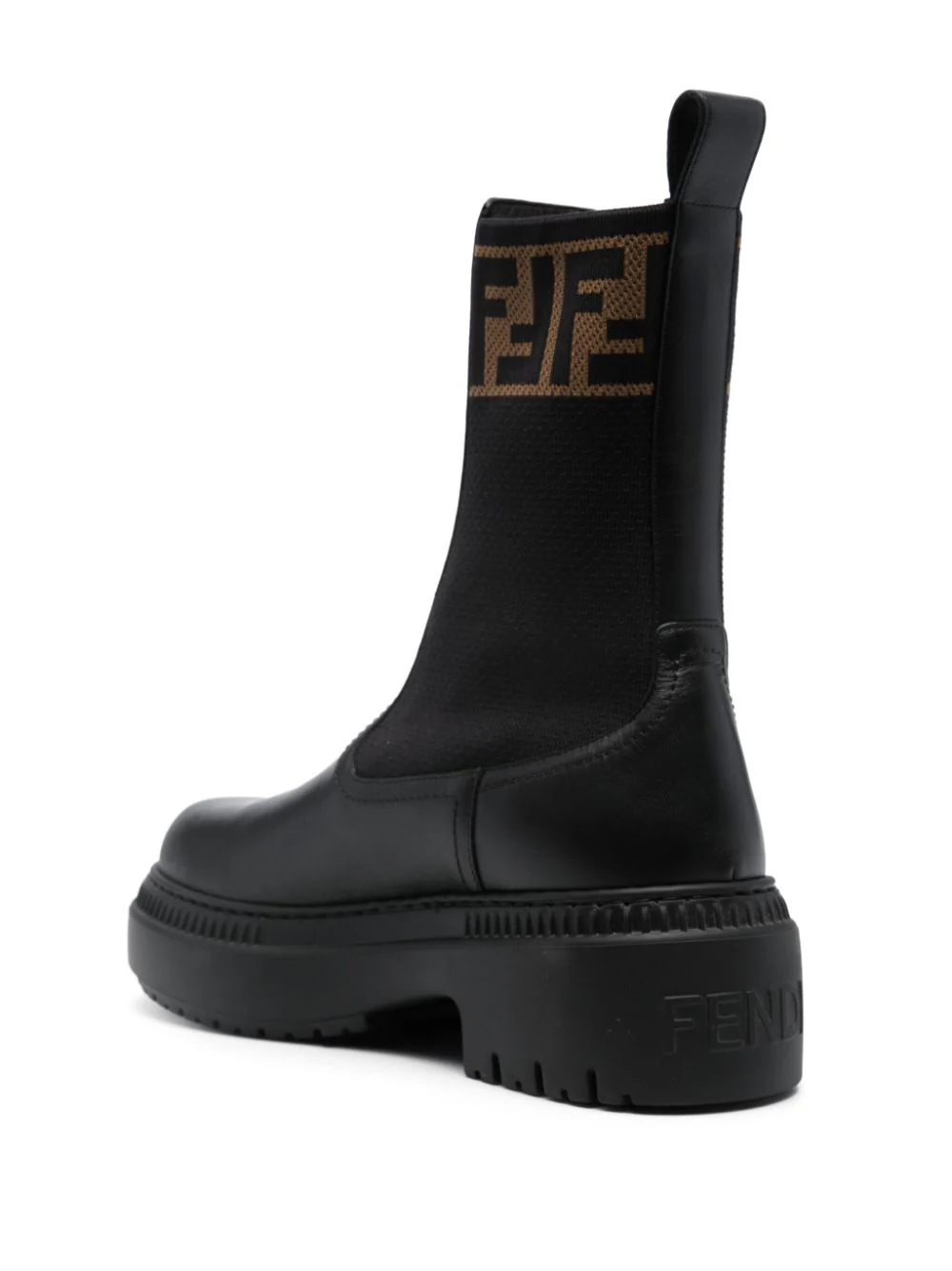 FENDI Round Toe Elastic Side Boots for Women