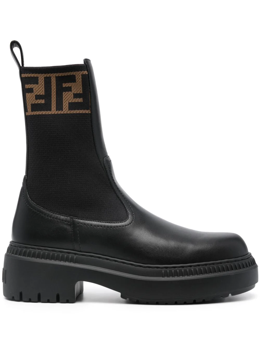 FENDI Round Toe Elastic Side Boots for Women