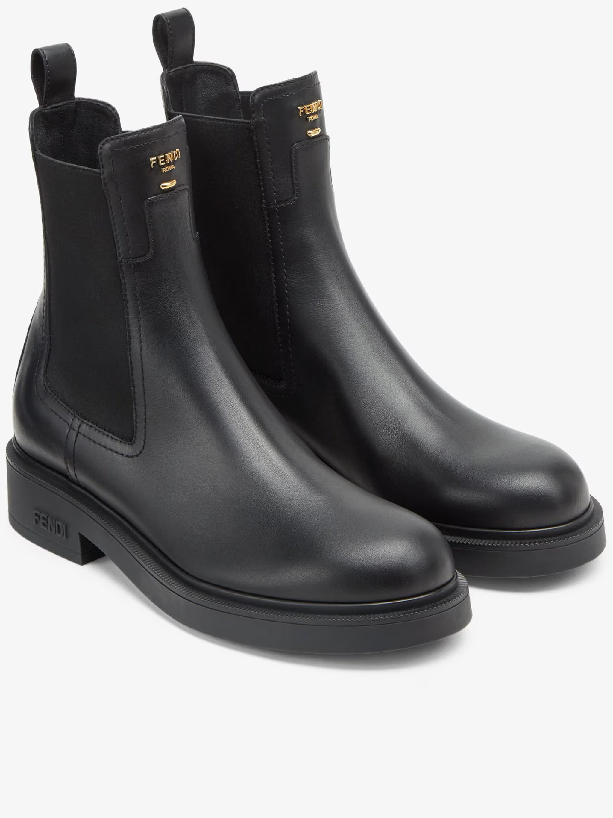 FENDI Leather Filo Ankle Boots for Women