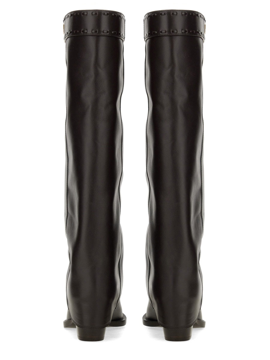 FENDI Elegant Leather Show Boot for Women
