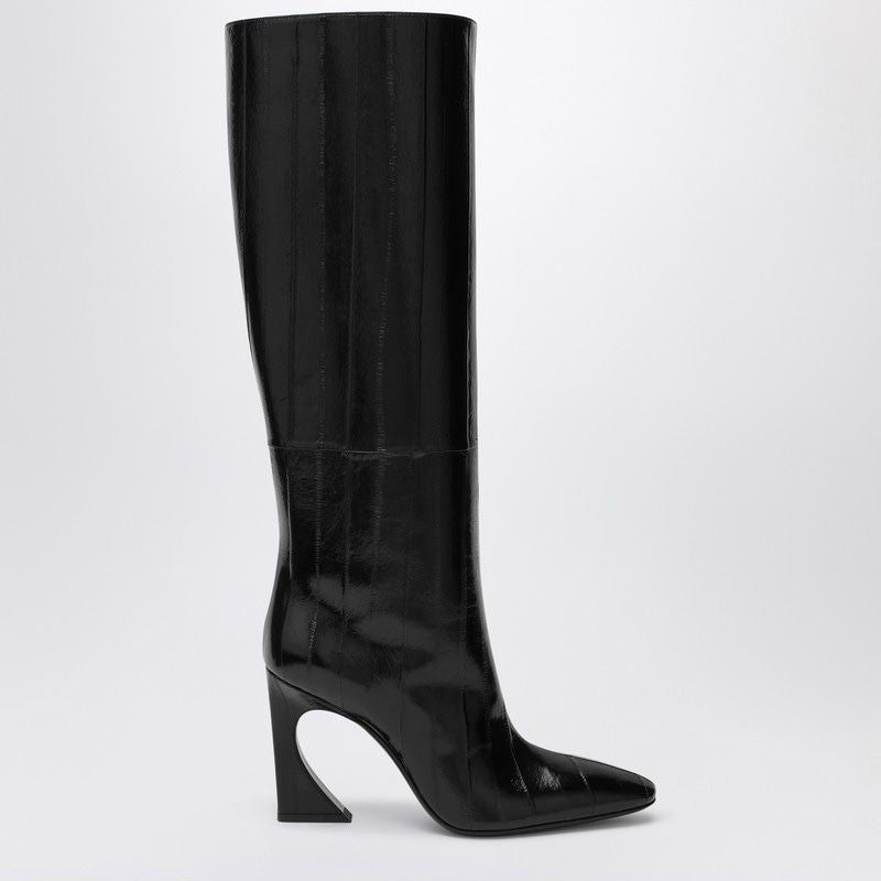 FENDI High Heel Tubular Boots with Tapered Toe