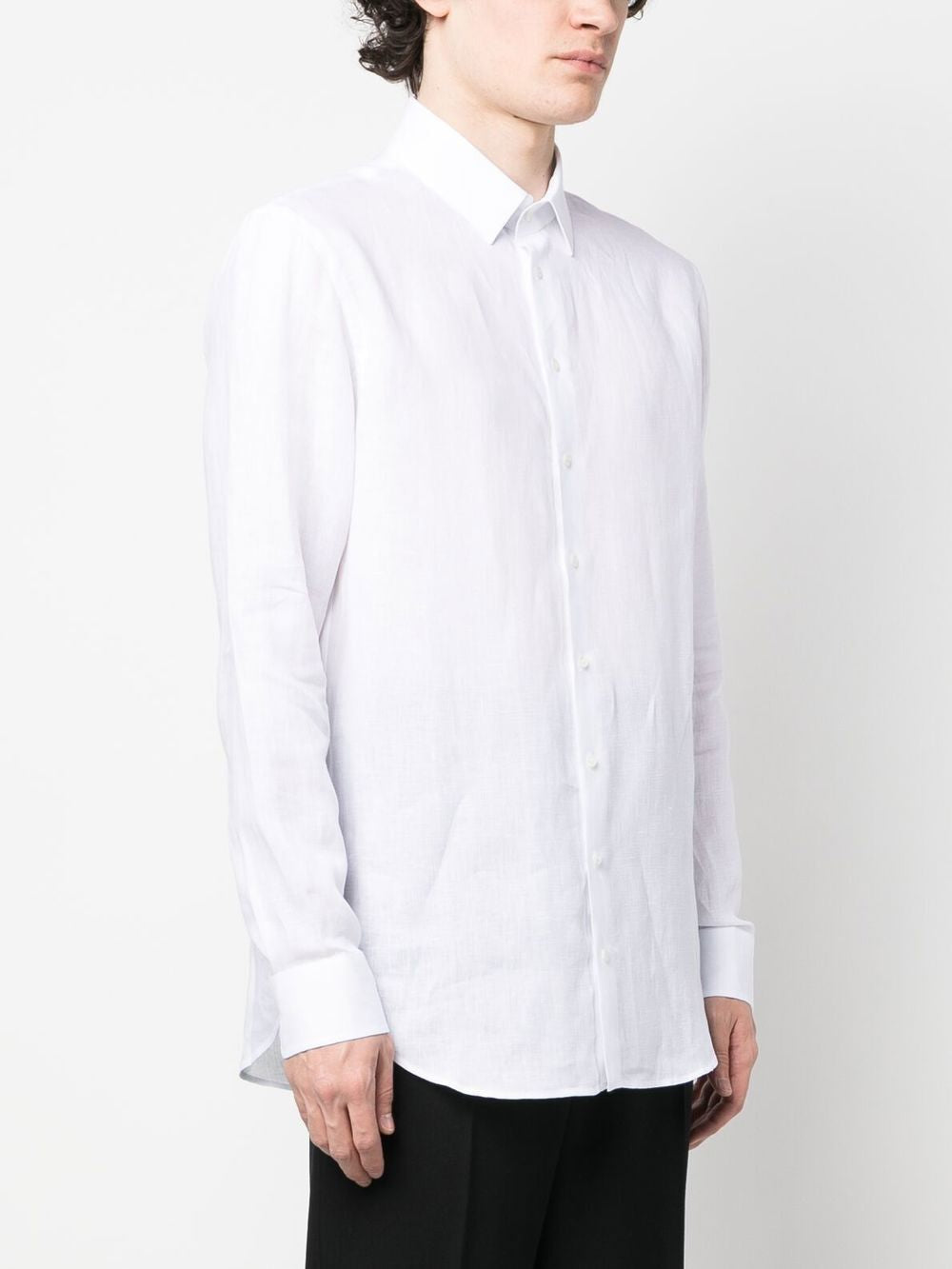 GIORGIO ARMANI Regular Fit Linen Shirt