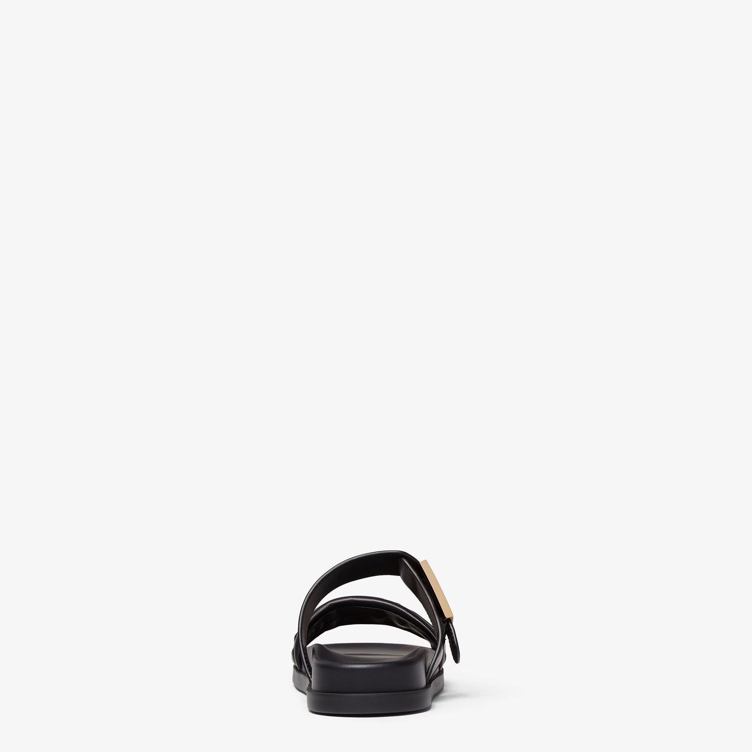 FENDI Nappa Leather Double-Band Slide Sandals
