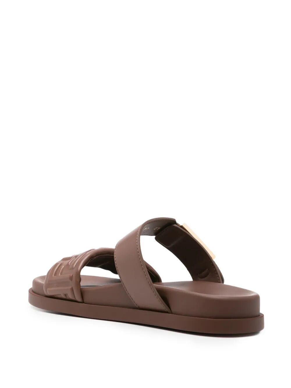FENDI Double Band Slide with Decorative Buckle
