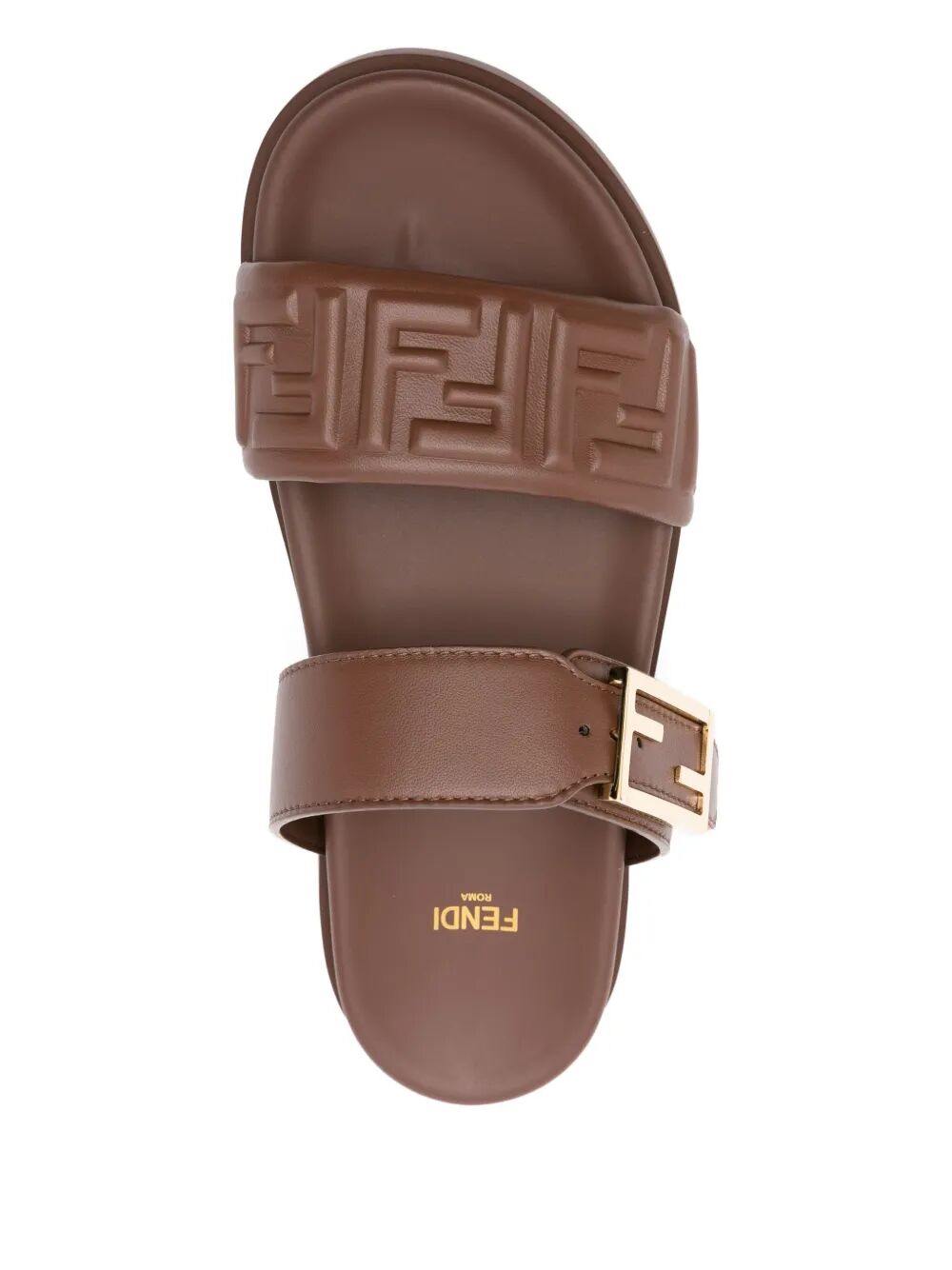 FENDI Double Band Slide with Decorative Buckle