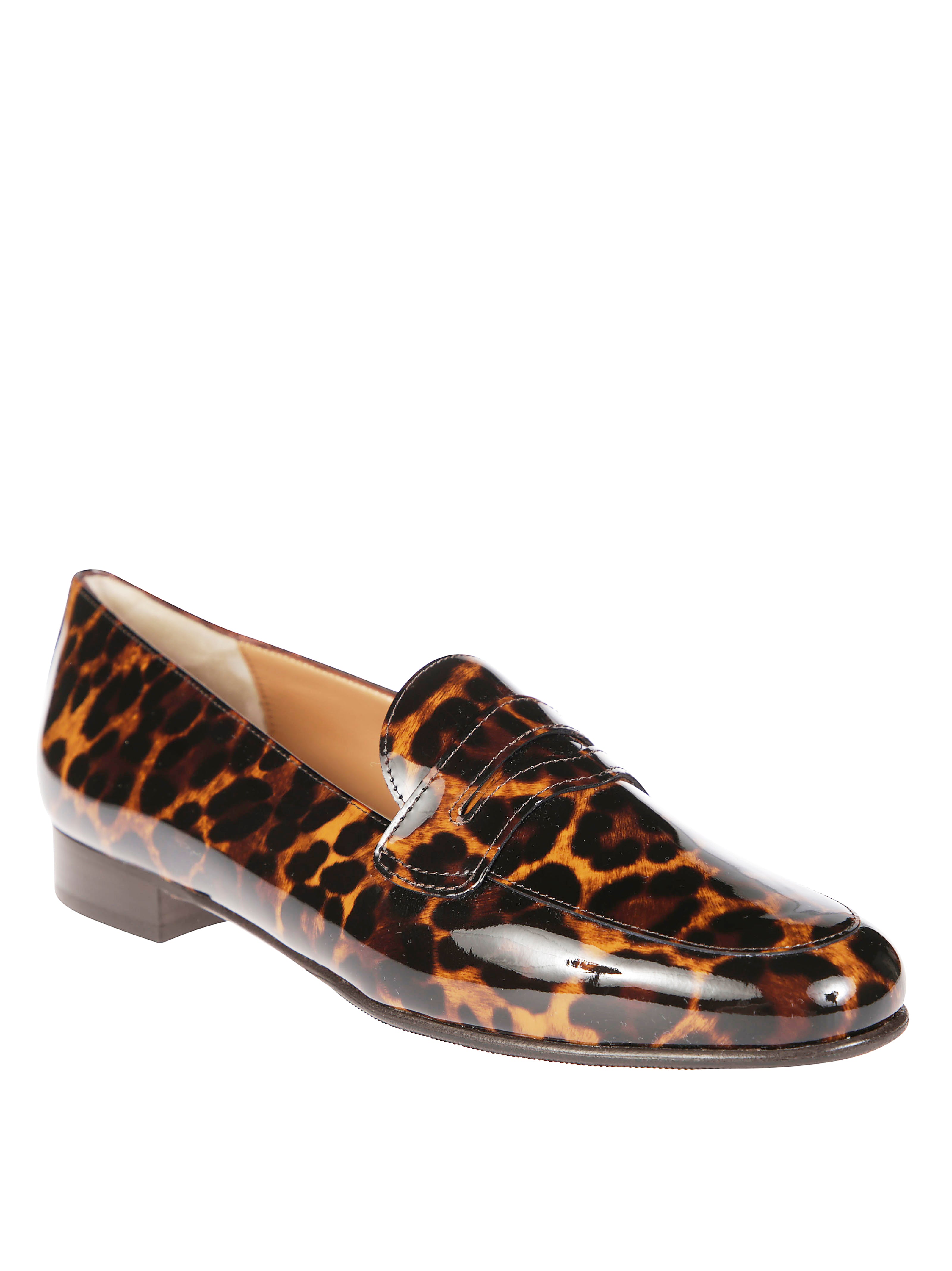 CAREL Leopard Print Loafers with Heel for Men