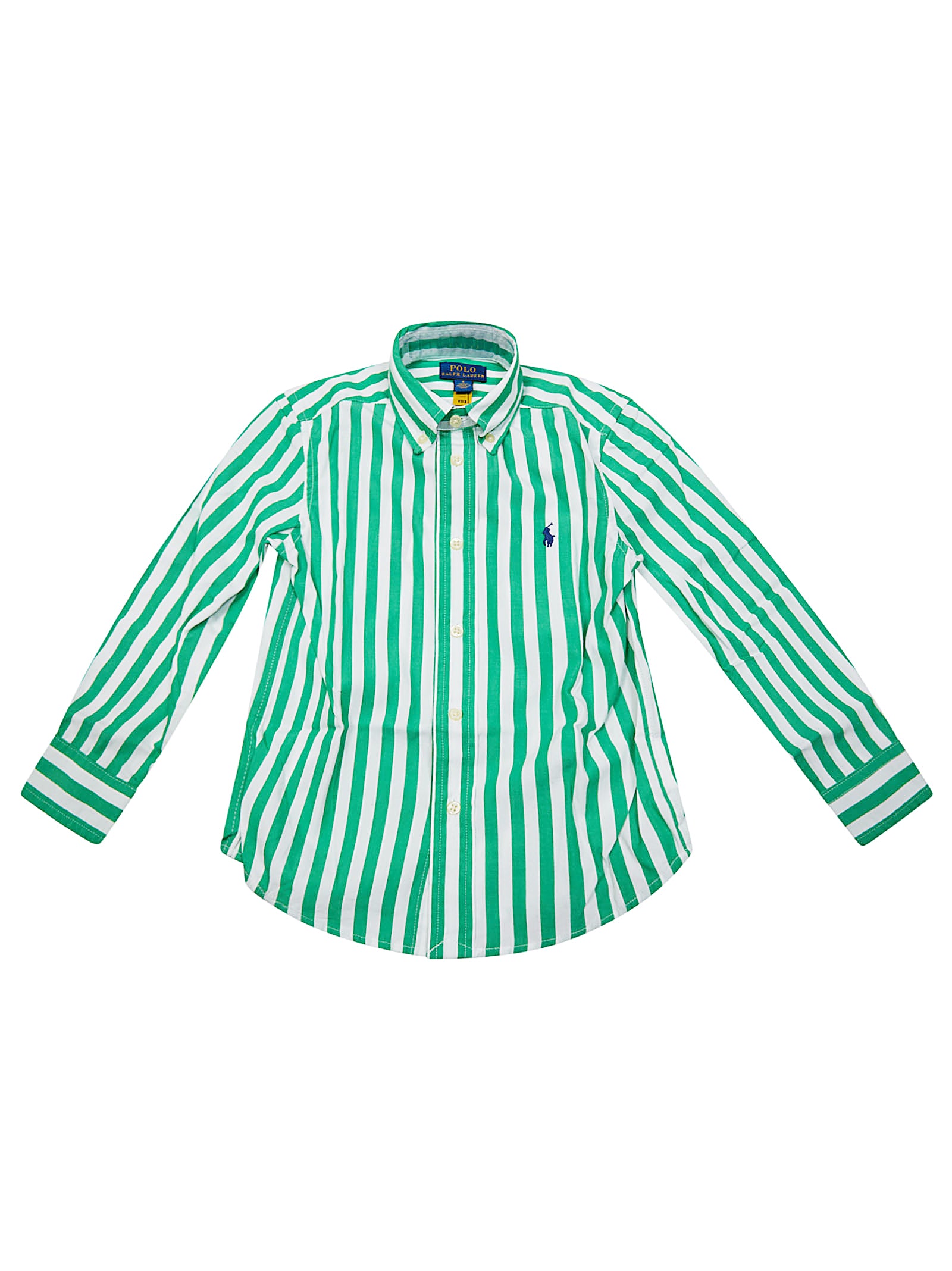 POLO RALPH LAUREN Mini Button-Down Shirt with Contrast Embroidery