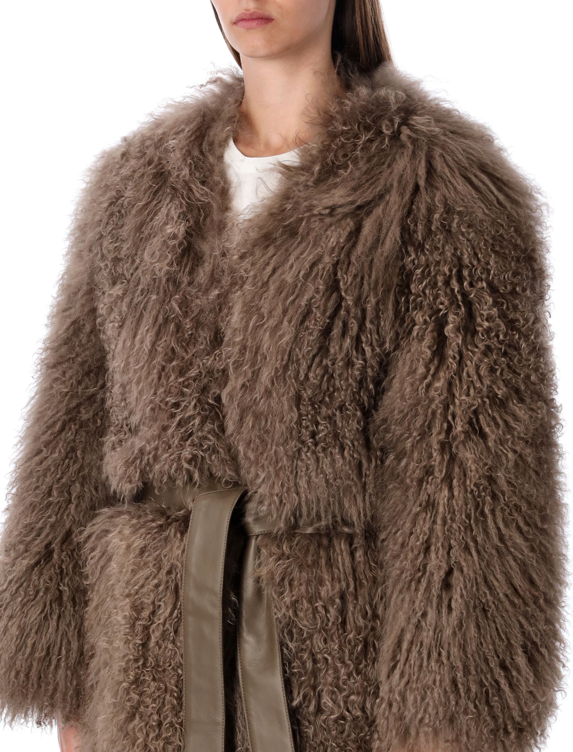 SWORD Luxurious Shearling Maxi Jacket - Size S