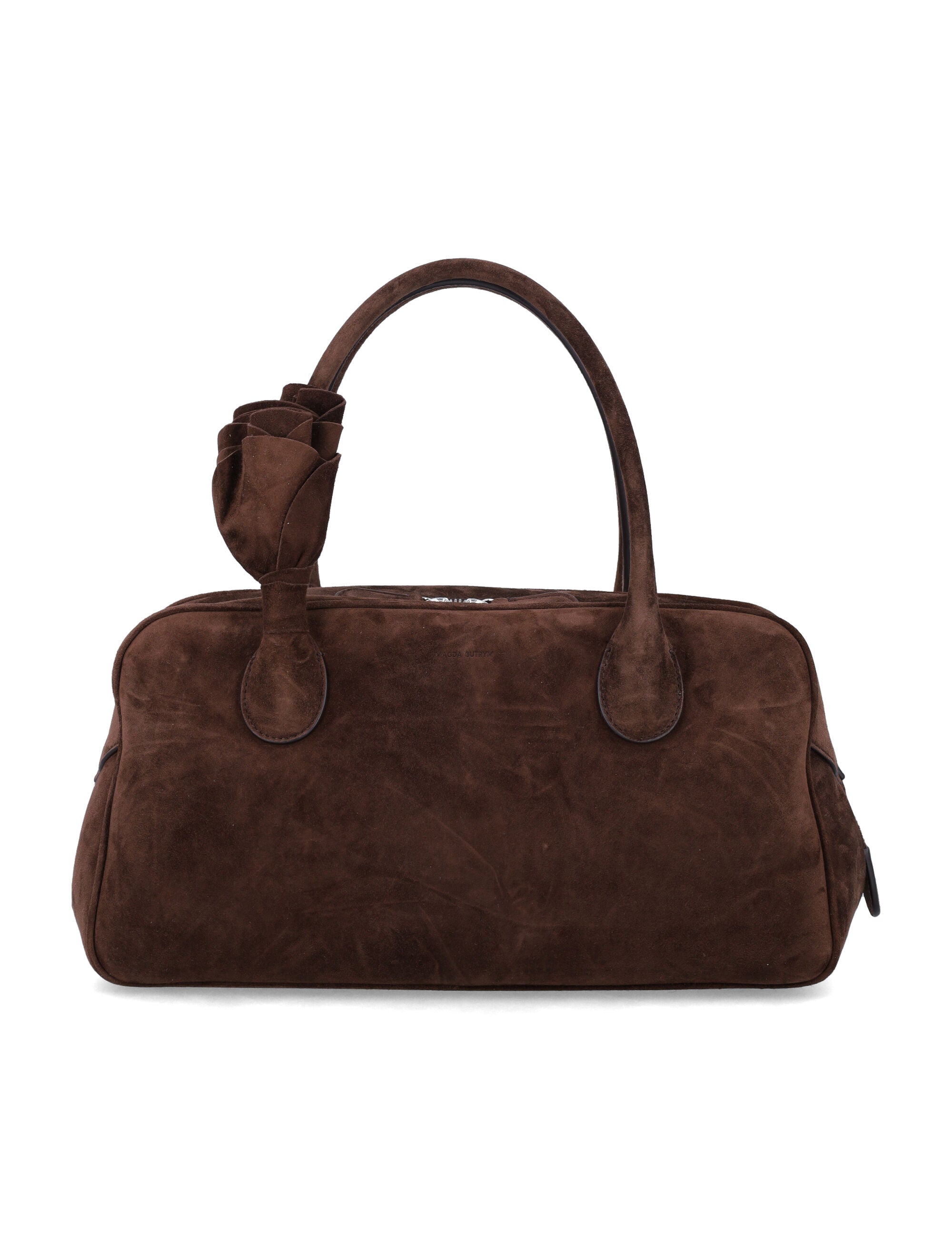 MAGDA BUTRYM Brigitte Mini Suede Handbag with Floral Detail
