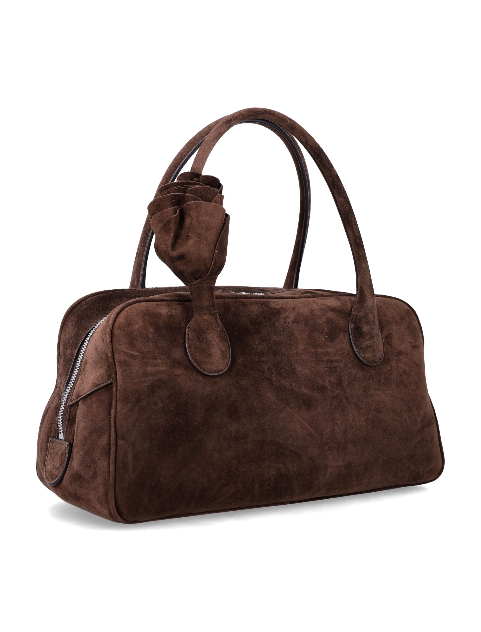 MAGDA BUTRYM Brigitte Mini Suede Handbag with Floral Detail