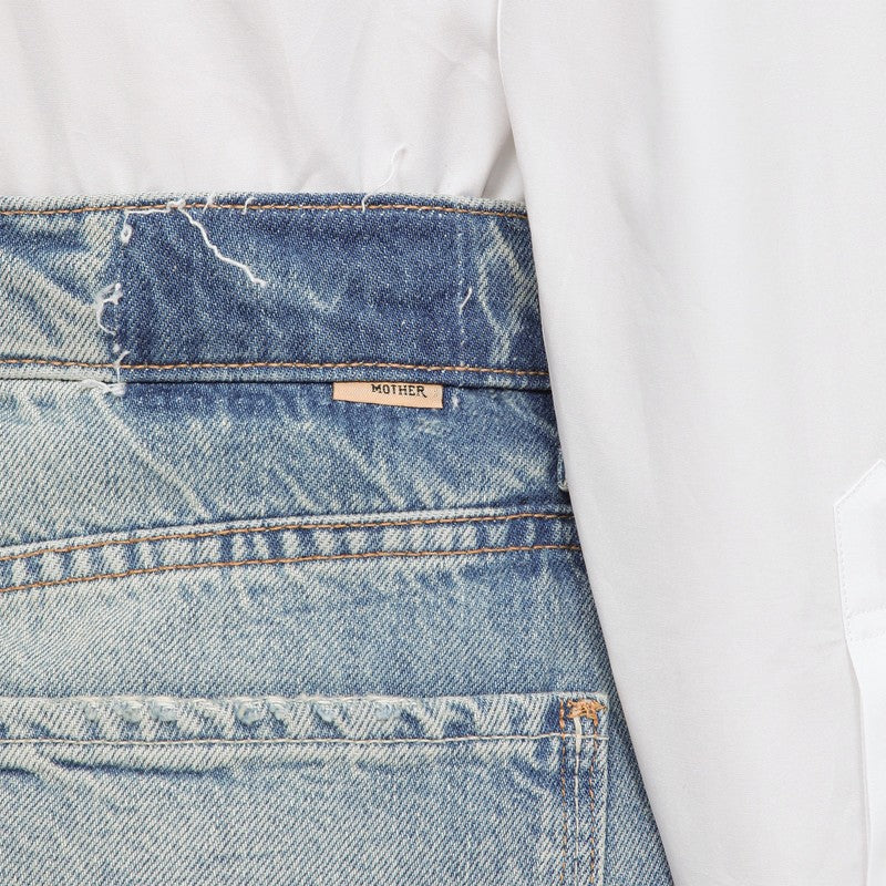 MOTHER Frayed Hem Maxi Long Skirt